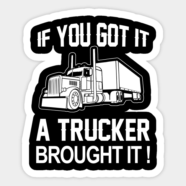 TRUCKER DRIVER T-SHIRT Sticker by IamVictoria